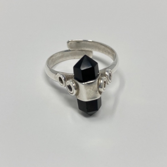 Jewelry - black onyx  women sterling silver ring 925